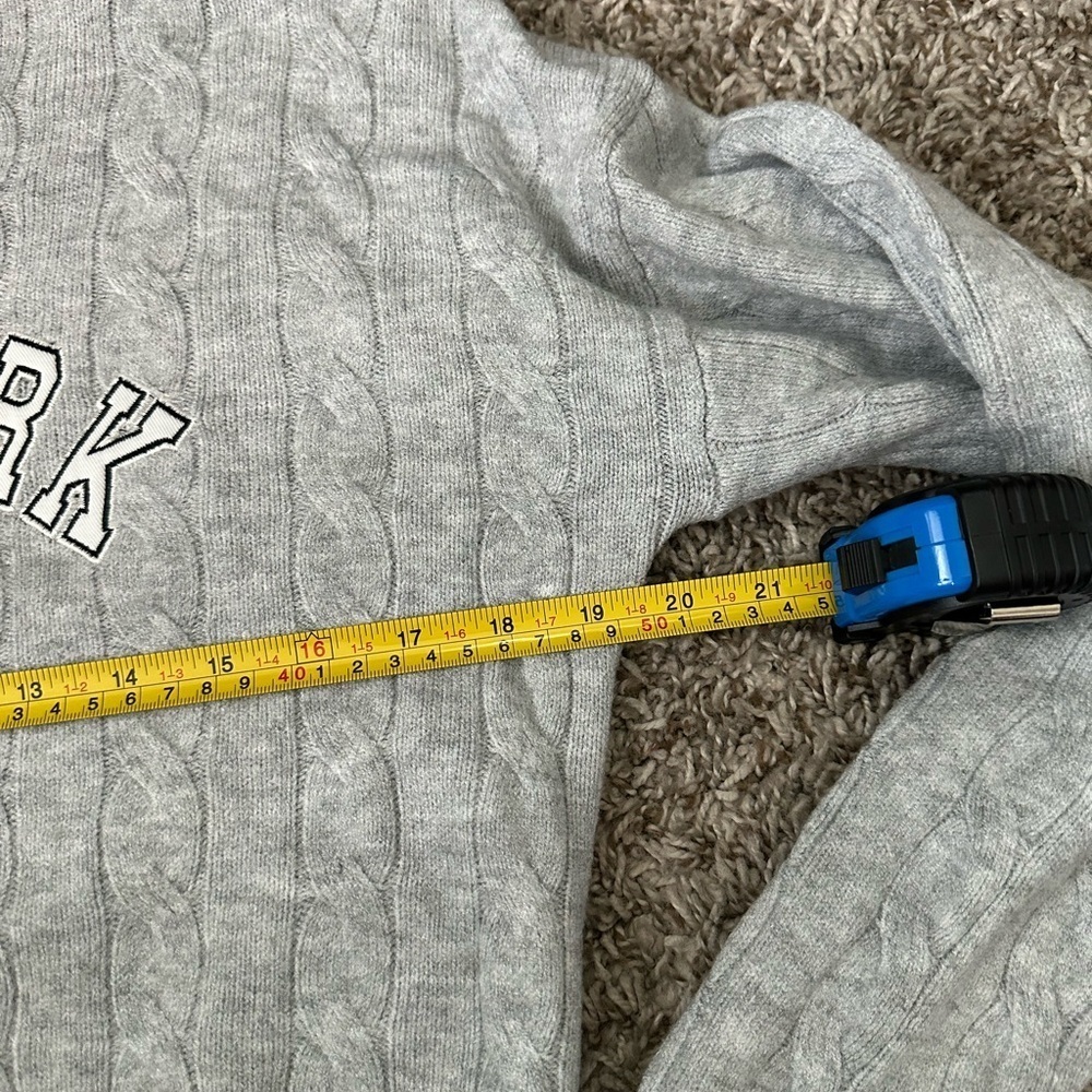 No Boundaries Gray Cable Knit Sweater NEW YORK - Picture 4 of 6